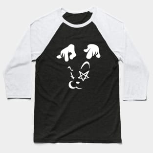 CAT (White on black). Baseball T-Shirt